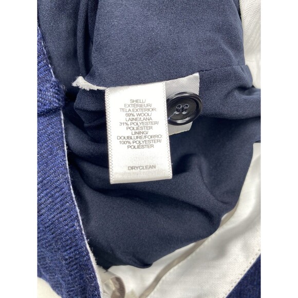 Ann Taylor LOFT Marisa Wool Pants Low Rise Lined Trousers Women Petite 0 0P Blue - Picture 9 of 11